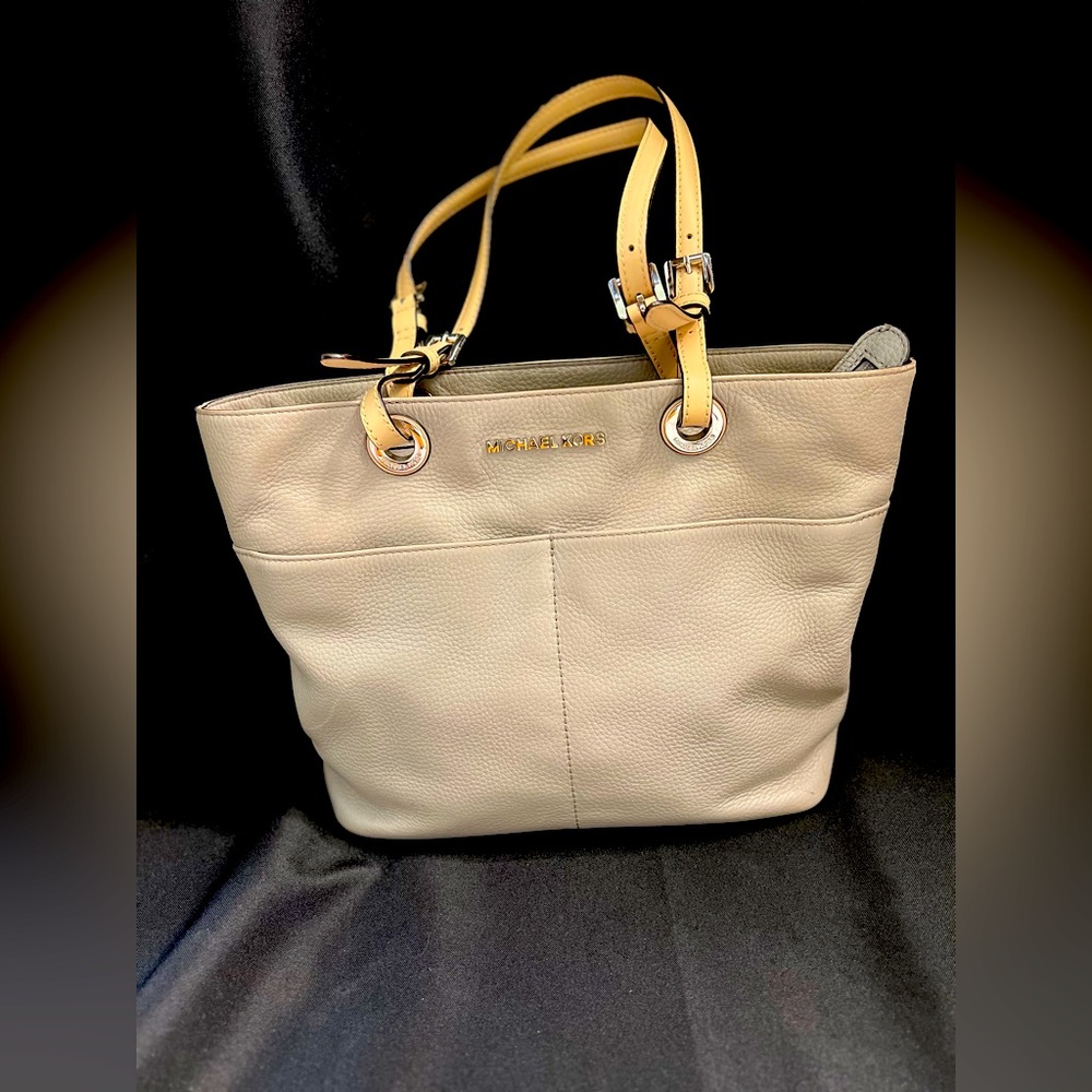 Michael Kors Collection - Beige Leather with Tan Leather Straps